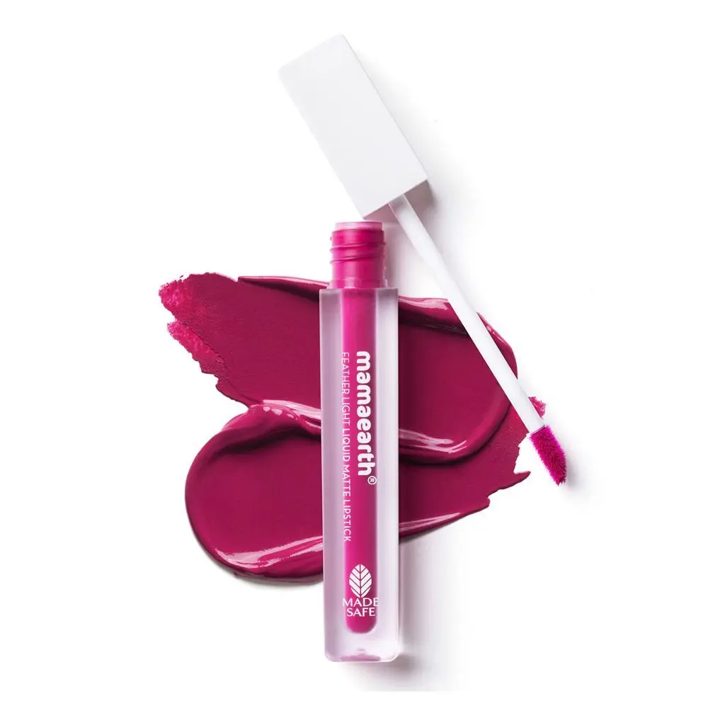 Mamaearth Feather Light Liquid Matte Lipstick with Coconut & Vitamin E - 07 Pink Orchid-3.5 ml