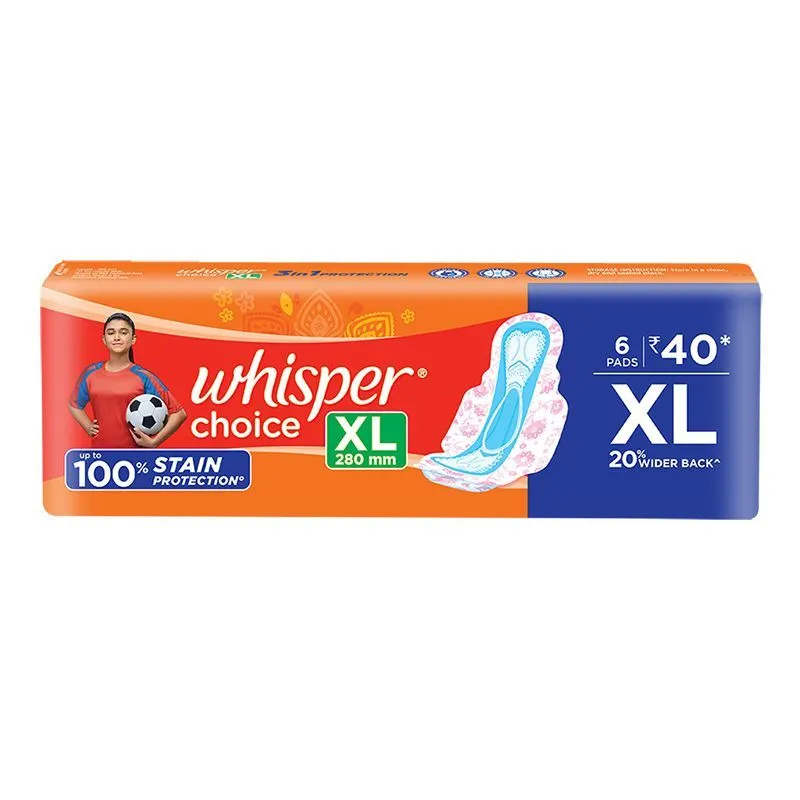 Whisper Choice Xl 7s Sanitary Pads for Women