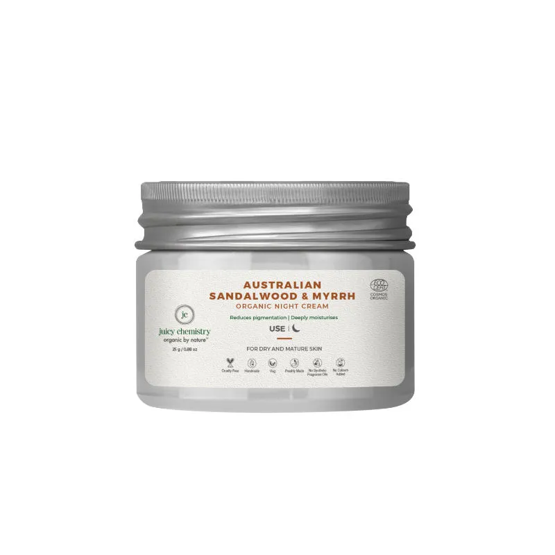 Juicy Chemistry Australian Sandalwood & Myrhh-Organic Night Cream