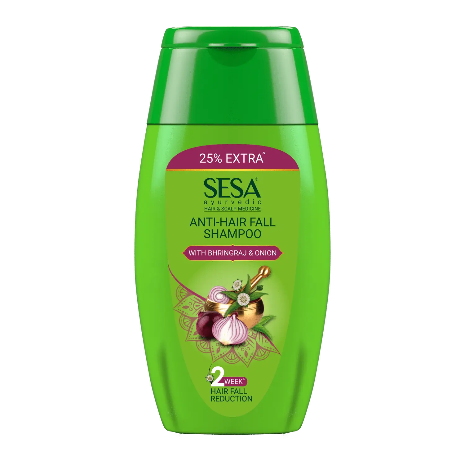 Sesa Ayurvedic Anti-Hair Fall Shampoo - Bhringraj, Onion & 6 Ayurvedic Herbs - Control Hair Fall in 2 Weeks 50ml