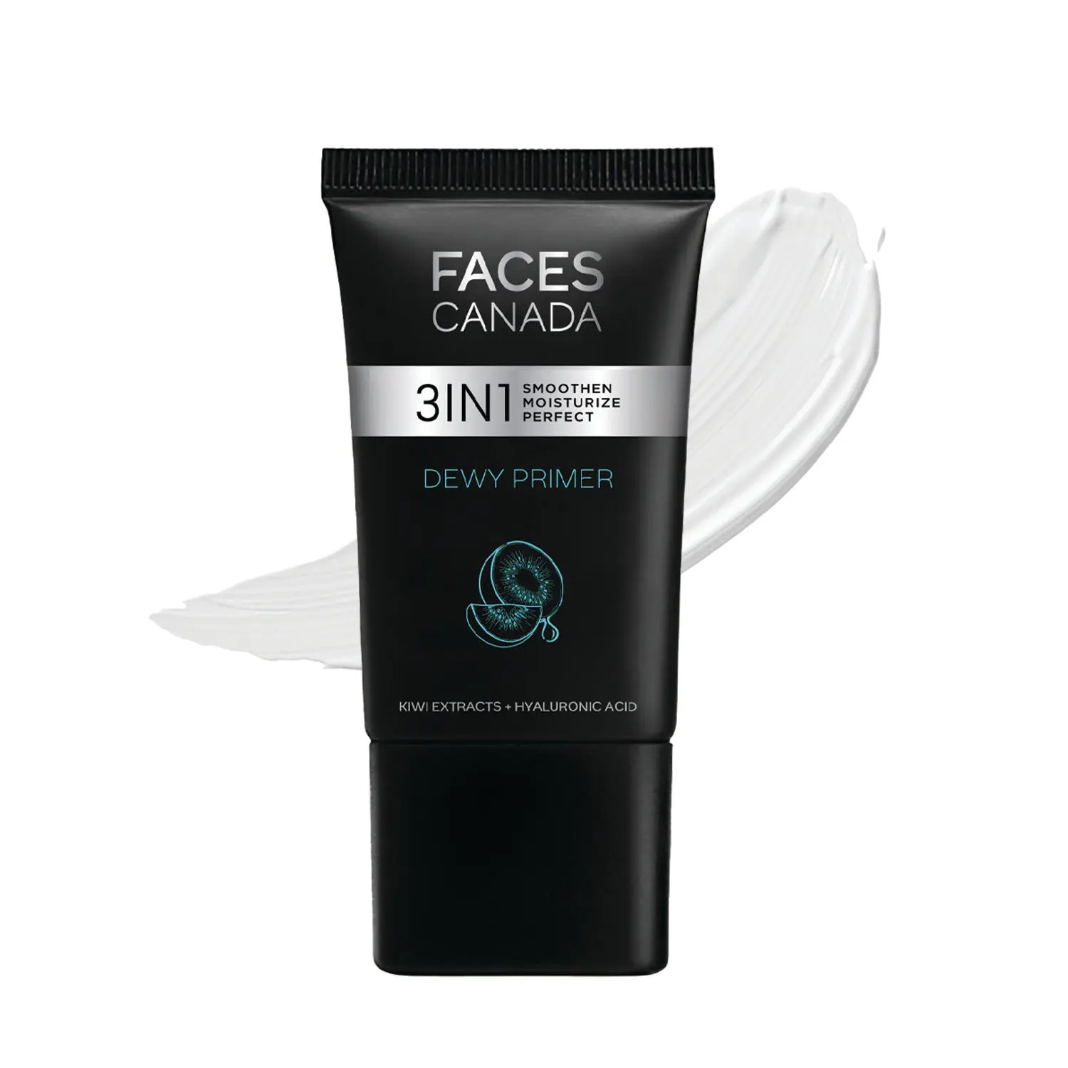 FACES CANADA Dewy Primer 30g | Hyaluronic acid | Lightweight | Nonsticky | Kiwi Extract | Snow mushroom | Vit C&E | Paraben Free | Alcohol Free | No Mineral Oil | Vegan | Cruelty Free