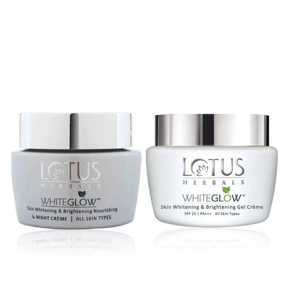 Lotus Herbals Whitening & Brightening Day & Night cream combo | 60 gm + 60 gm