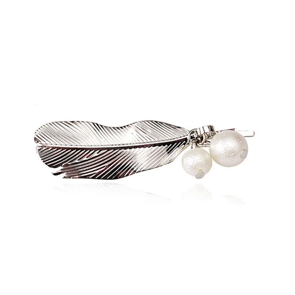 Ferosh Silver Leaf Hairpin