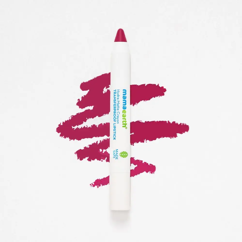 Mamaearth Hydra-Matte Crayon Transferproof Lipstick with Argan Oil - 04 Passionfruit Wine 2.4 g