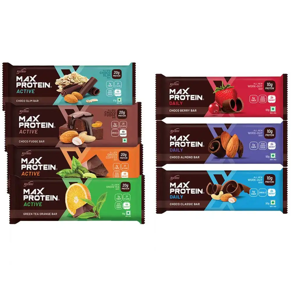 RiteBite Max Protein Bars Combo,  7 bar(s)  Assorted