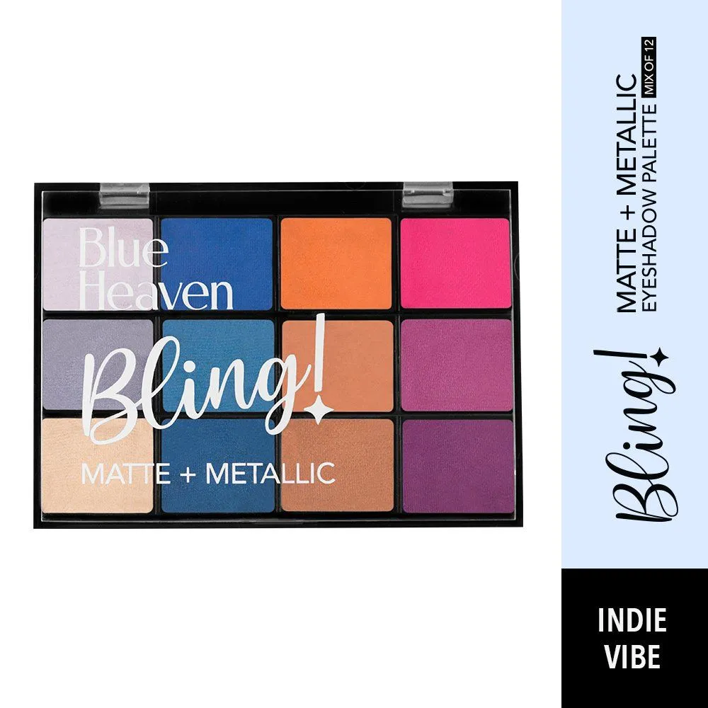 Blue Heaven 12-in-1 Bling Eyeshadow Palette - Indie Vibe