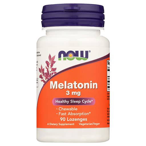 NOW Melatonin, 3mg, 90 Lozenges