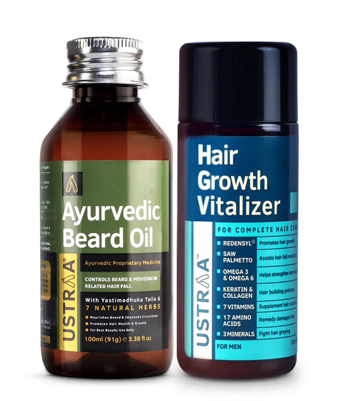 Ustraa Ayurvedic Beard Growth Oil & Hair Growth Vitalizer