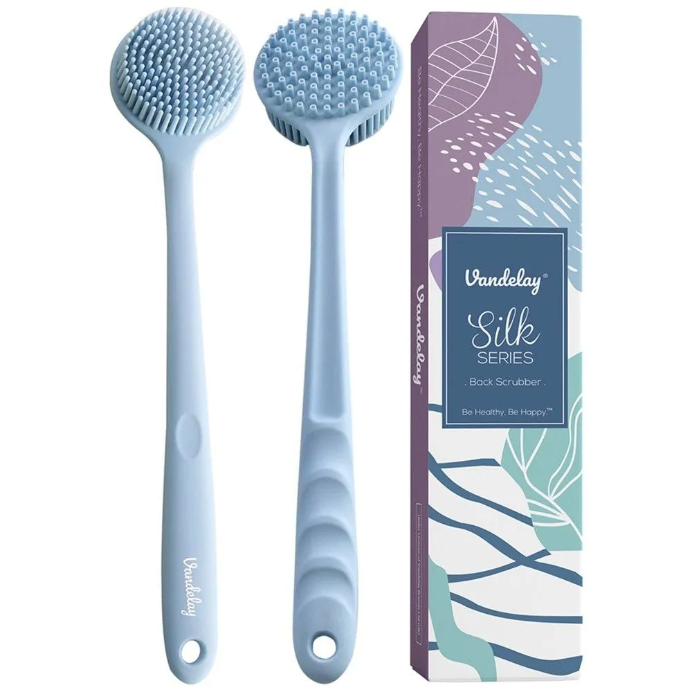 Vandelay Silk Series - Silicon Double Sided Back Massager Brush With Thick Silicon Bristles