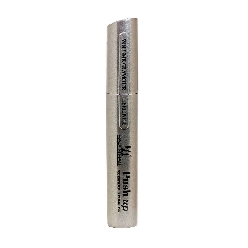 Half N Half Volume Glamour Eyeliner Push Up Waterproof & Long Lasting - Black