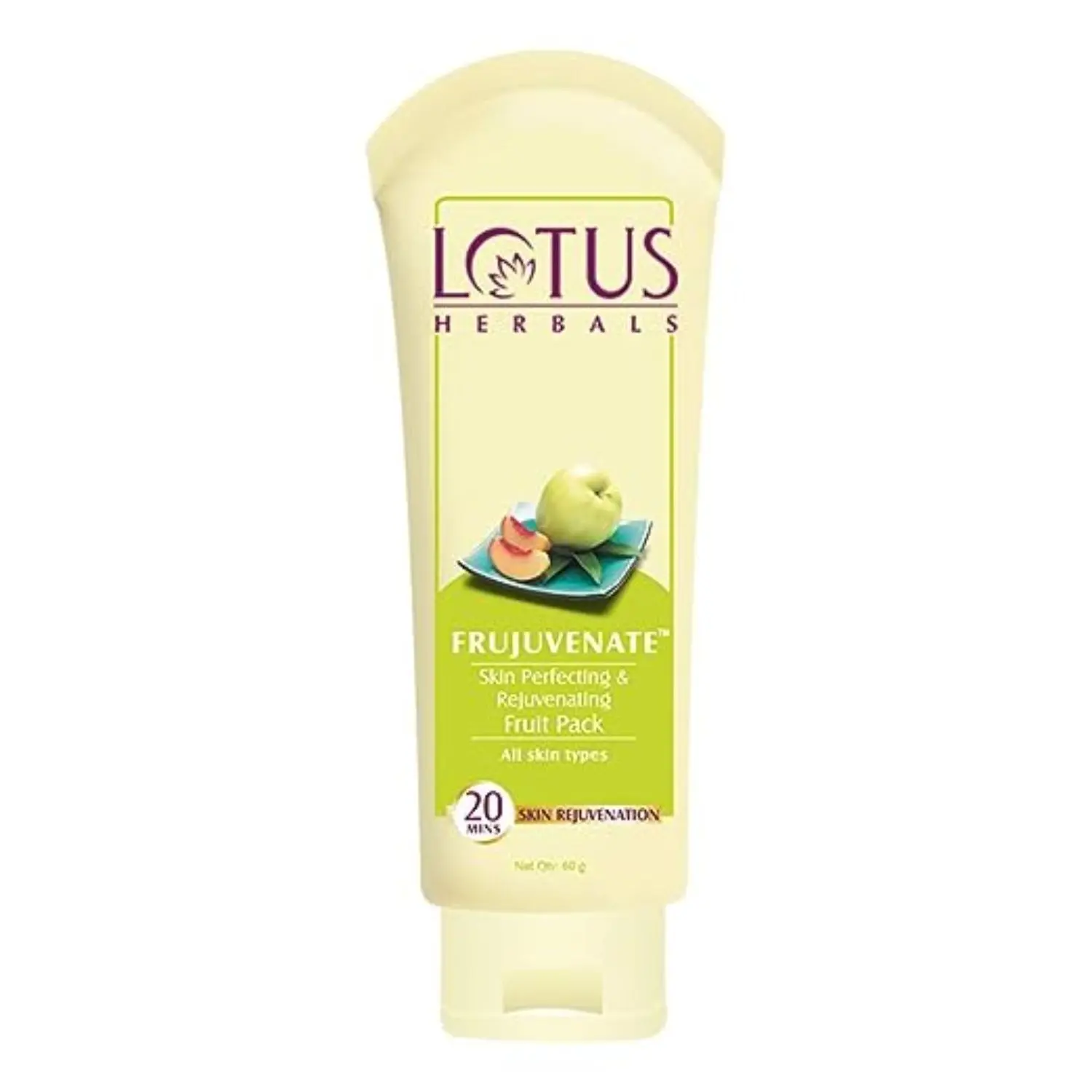 Lotus Herbals Frujuvenate Skin Perfecting & Rejuvenating Fruit Face Pack | For All Skin Types | 60g