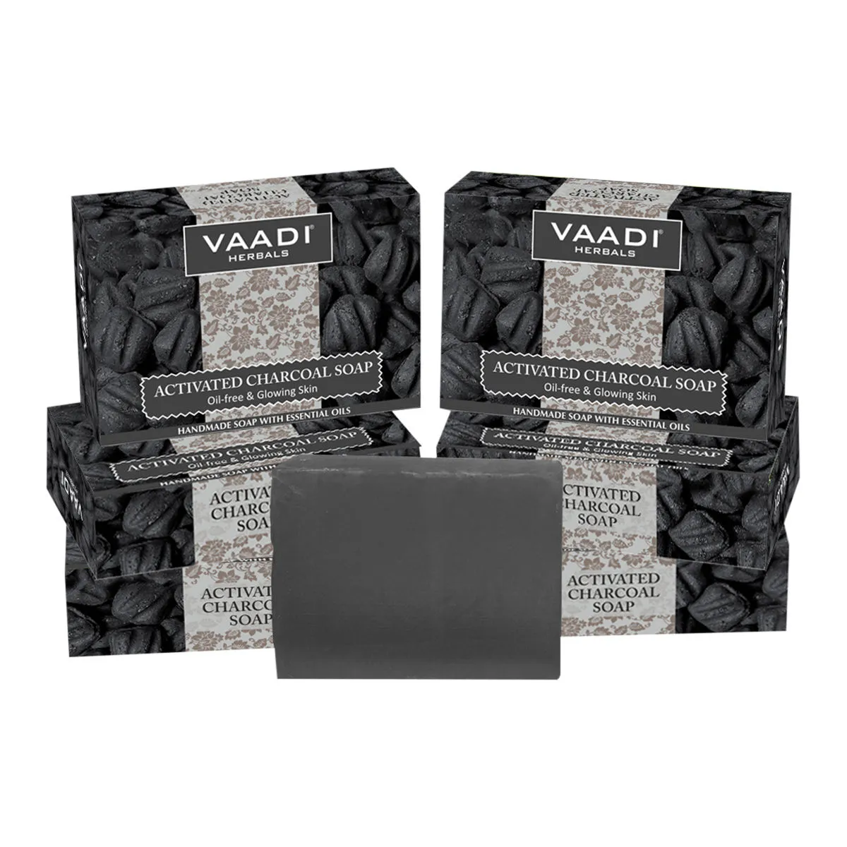 Vaadi Herbals Activated Charcoal Soap - Pack of 6