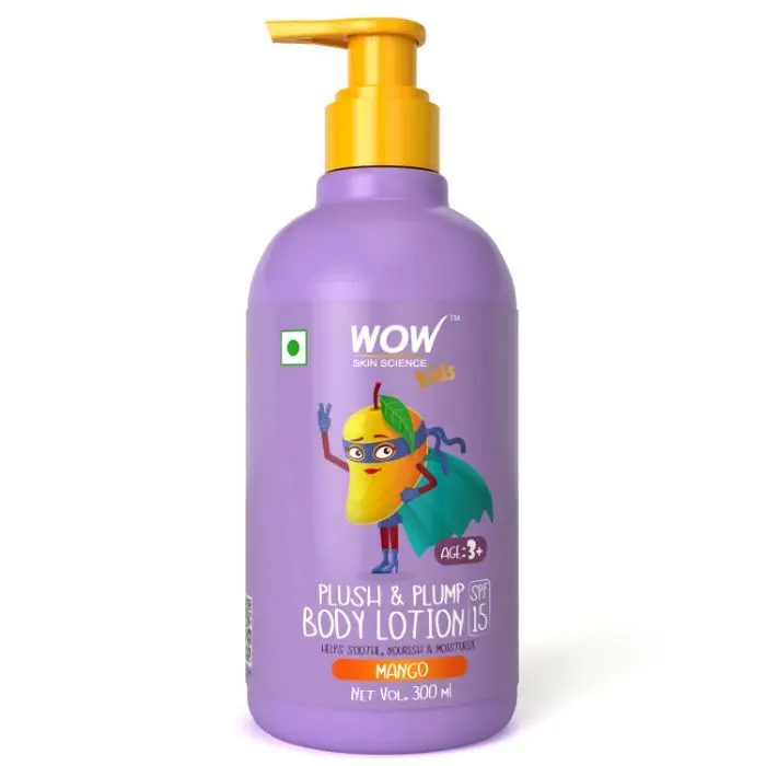 WOW Skin Science Kids Plush & Plump Body Lotion With SPF 15 - Mango (300 ml)