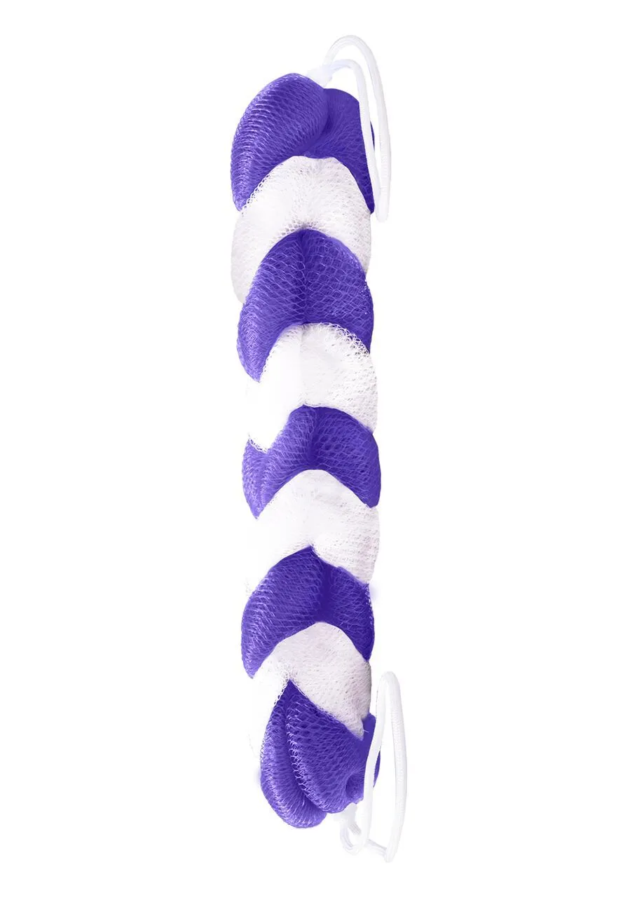 Panache Shower Sponge 9 Knots Rope - Purple & White