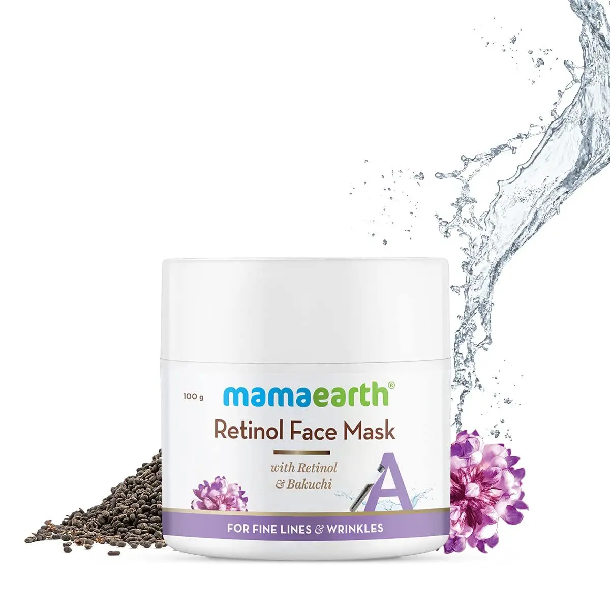 Mamaearth Retinol Face Mask with Retinol and Bakuchi for Fine Lines & Wrinkles - 100 g