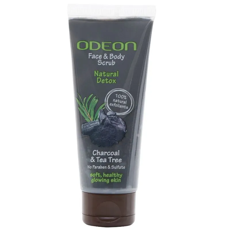 ODEON Charcoal & Tea Tree Face And Body Scrub