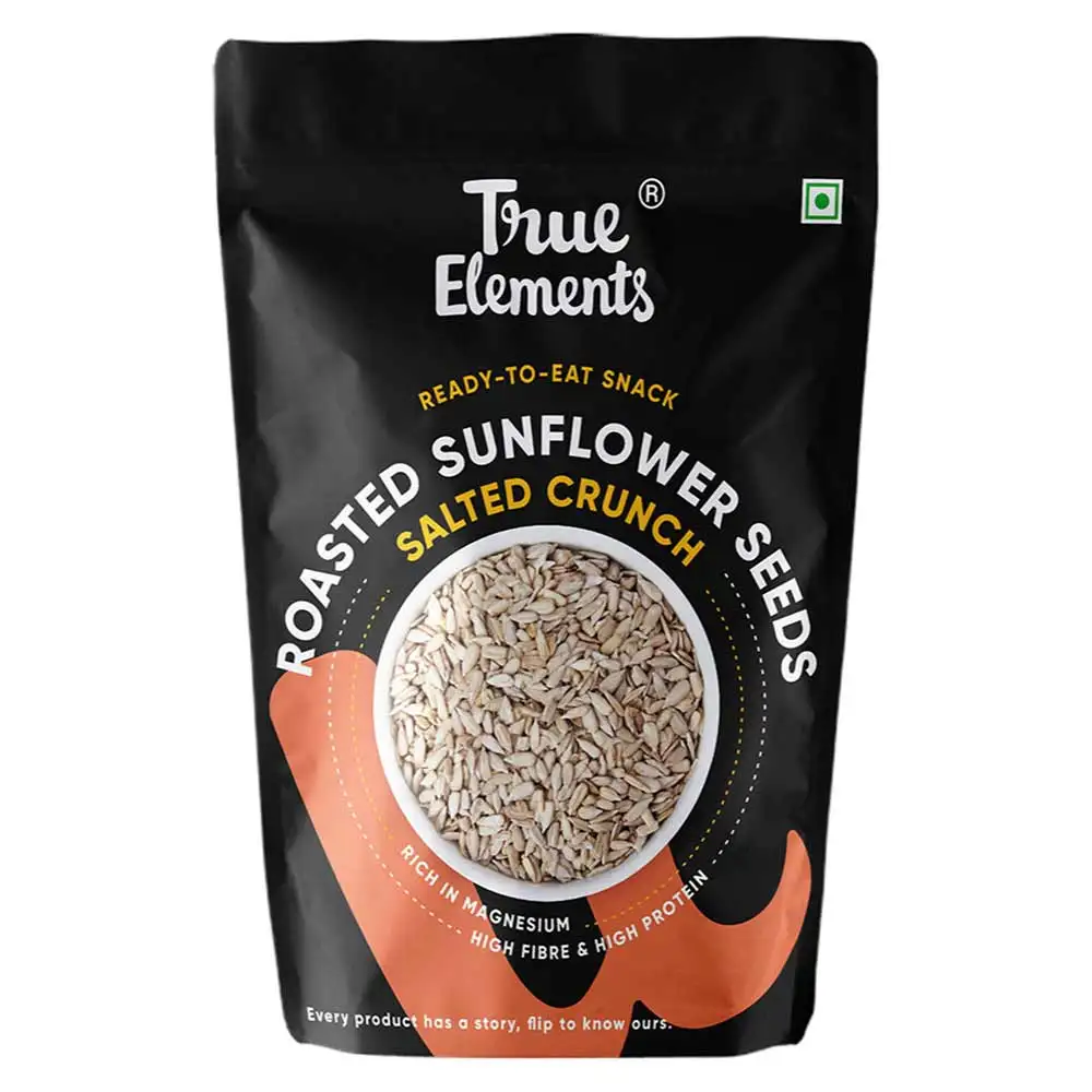 True Elements Roasted Sunflower Seeds,  Salted Crunch  0.125 kg