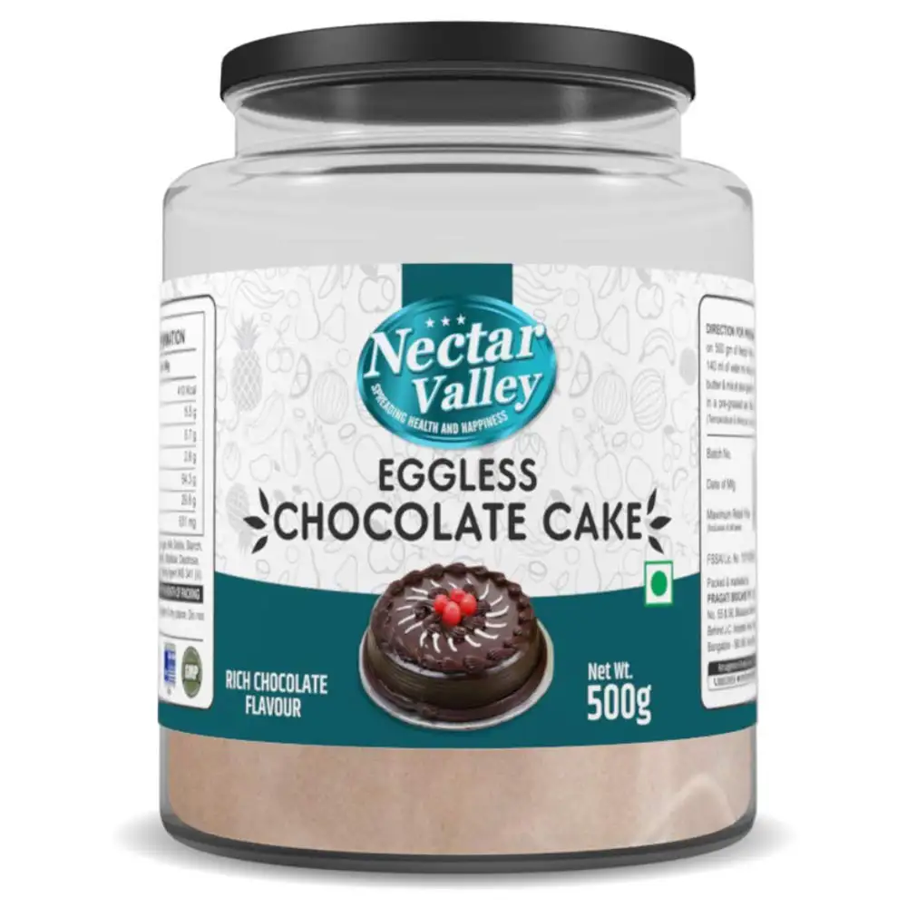 Nectar Valley Eggless Chocolate Cake Mix,  Rich Chocolate  500 g