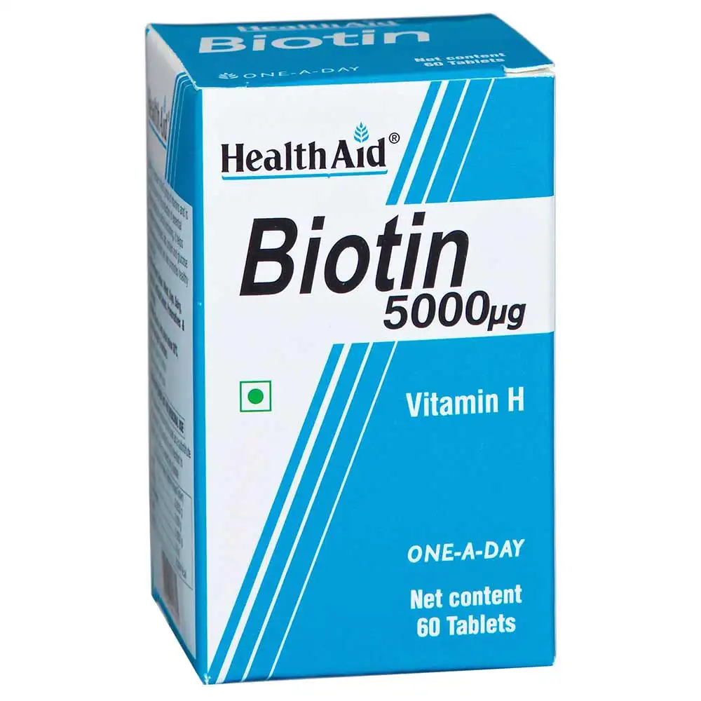 HealthAid Biotin 5000mg,  60 tablet(s)  Unflavoured