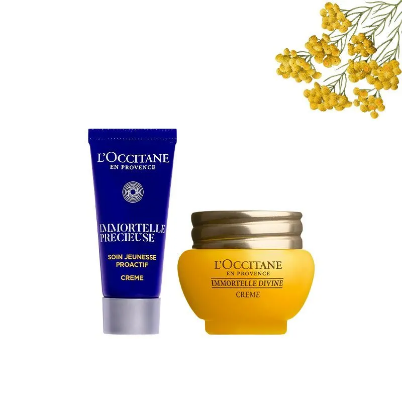 L'Occitane Immortelle Anti-Aging Face & Eye Cream Travel Pack