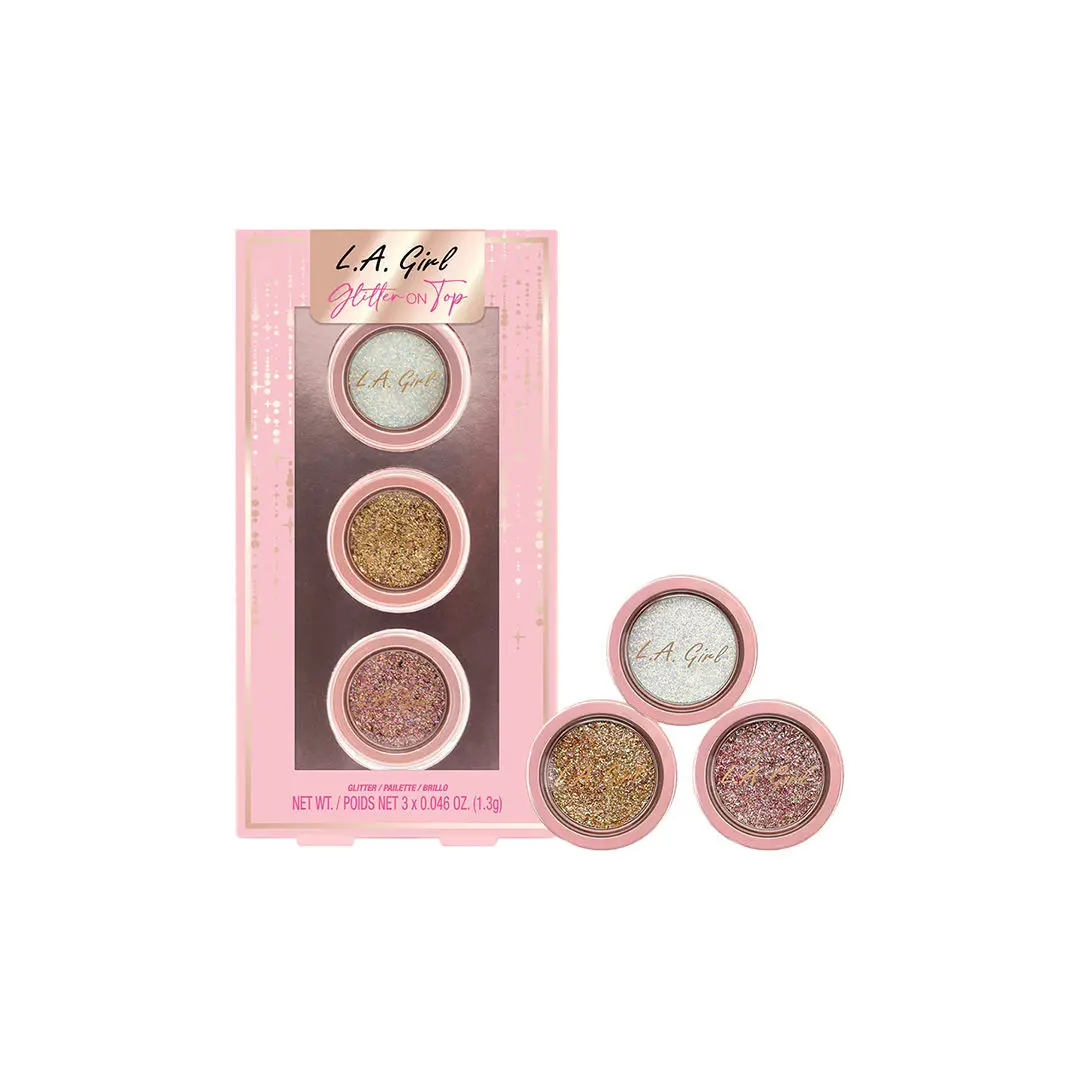 L.A. Girl Glitter On Top 3pc Glitter Topper Set