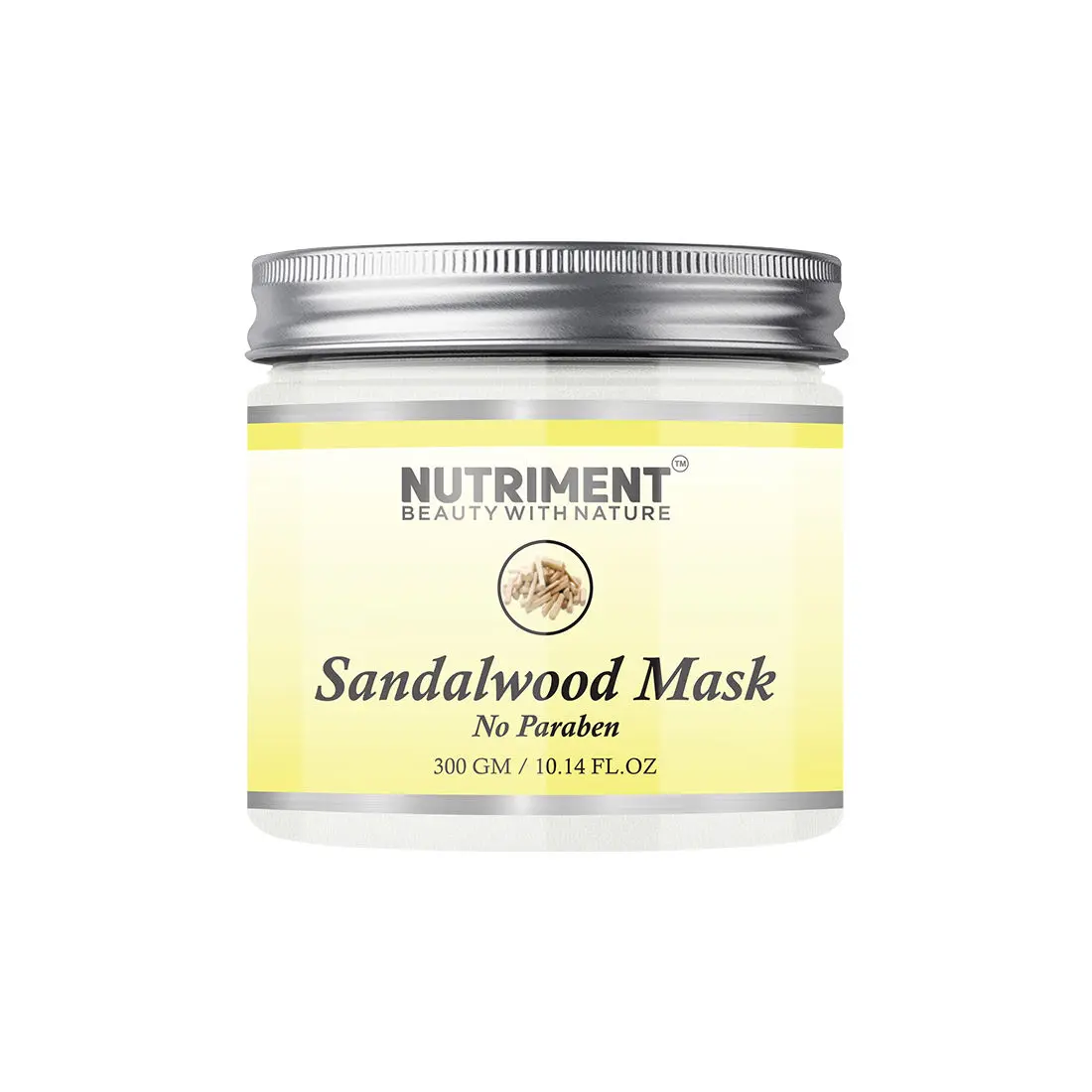 Nutriment Sandalwood Mask for Hydrating Skin, Removing Oil and Improves Pores, Paraben and Sulphate Free 300gram, Suitable for all Skin Types