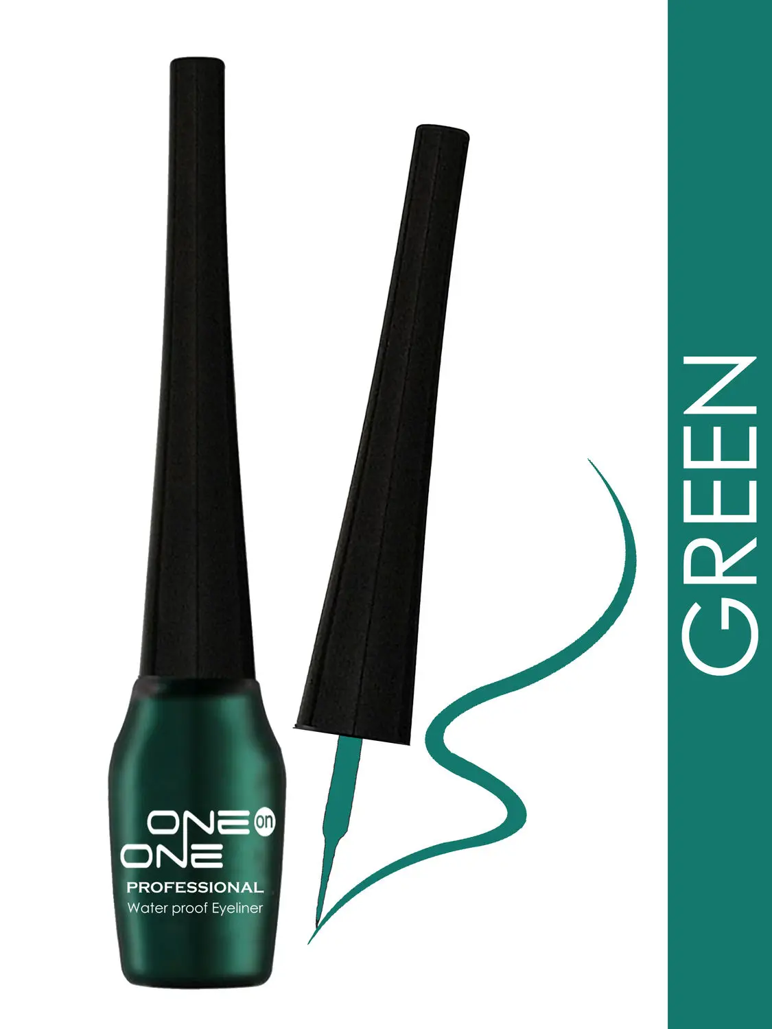 ONE on ONE Waterproof Eyeliner, Green (5 ml)