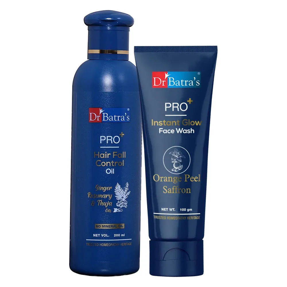 Dr.Batra's Pro+ Hair Fall Controil Oil & Pro+ Instant Glow Face Wash