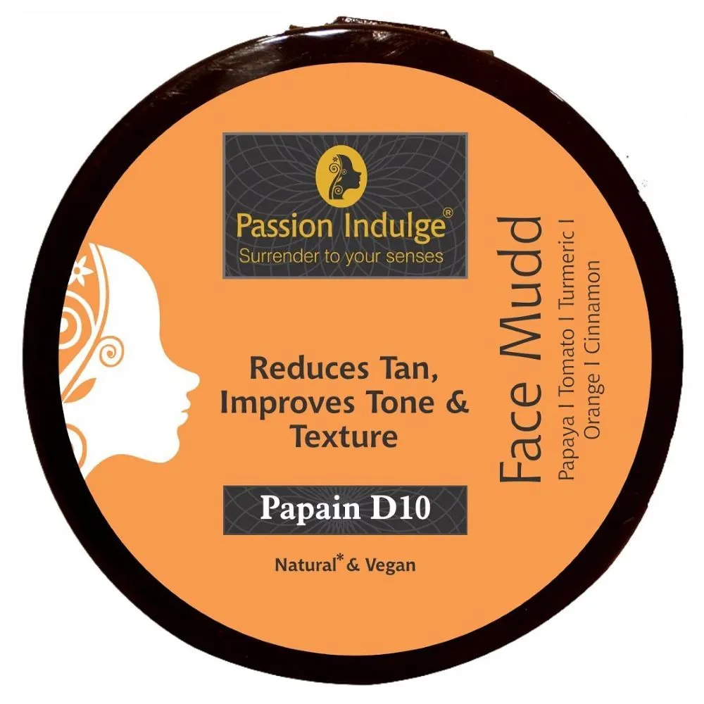 Passion Indulge Papain D10 Natural Face Mudd Pack For Tan Removal