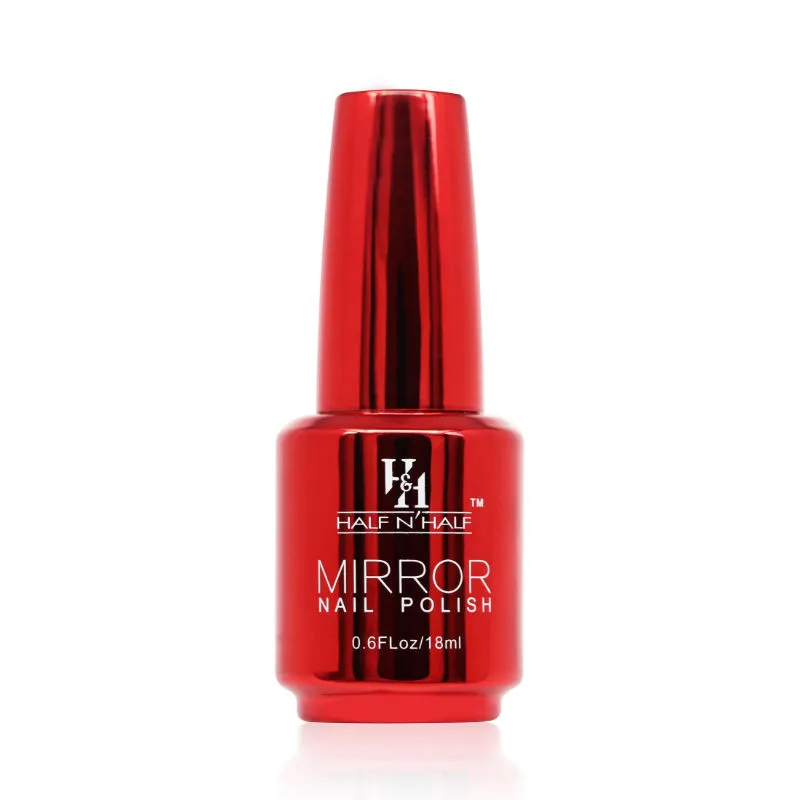 Half N Half Mirror Nail Polish - Red