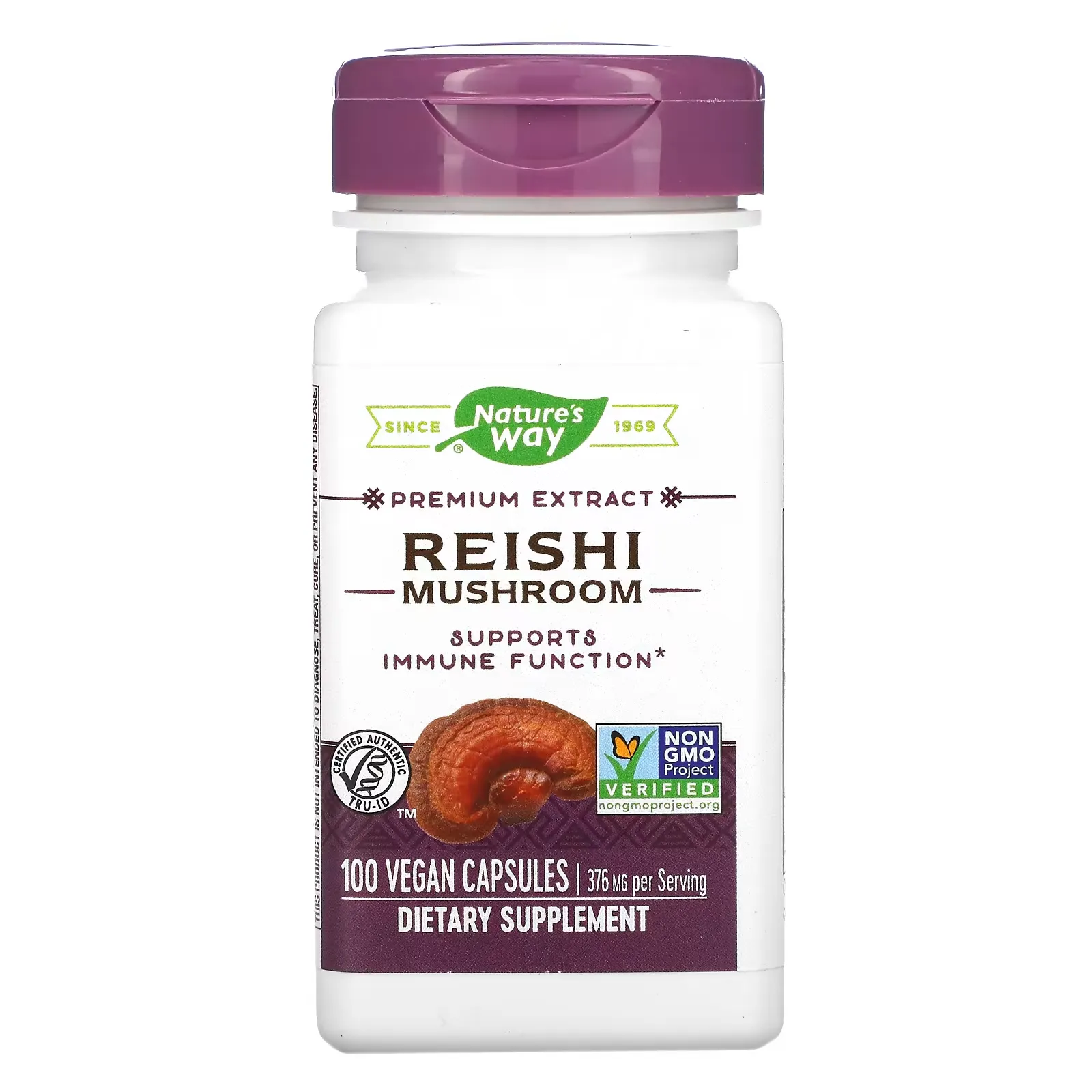 Reishi Mushroom, 188 mg, 100 Vegan Capsules