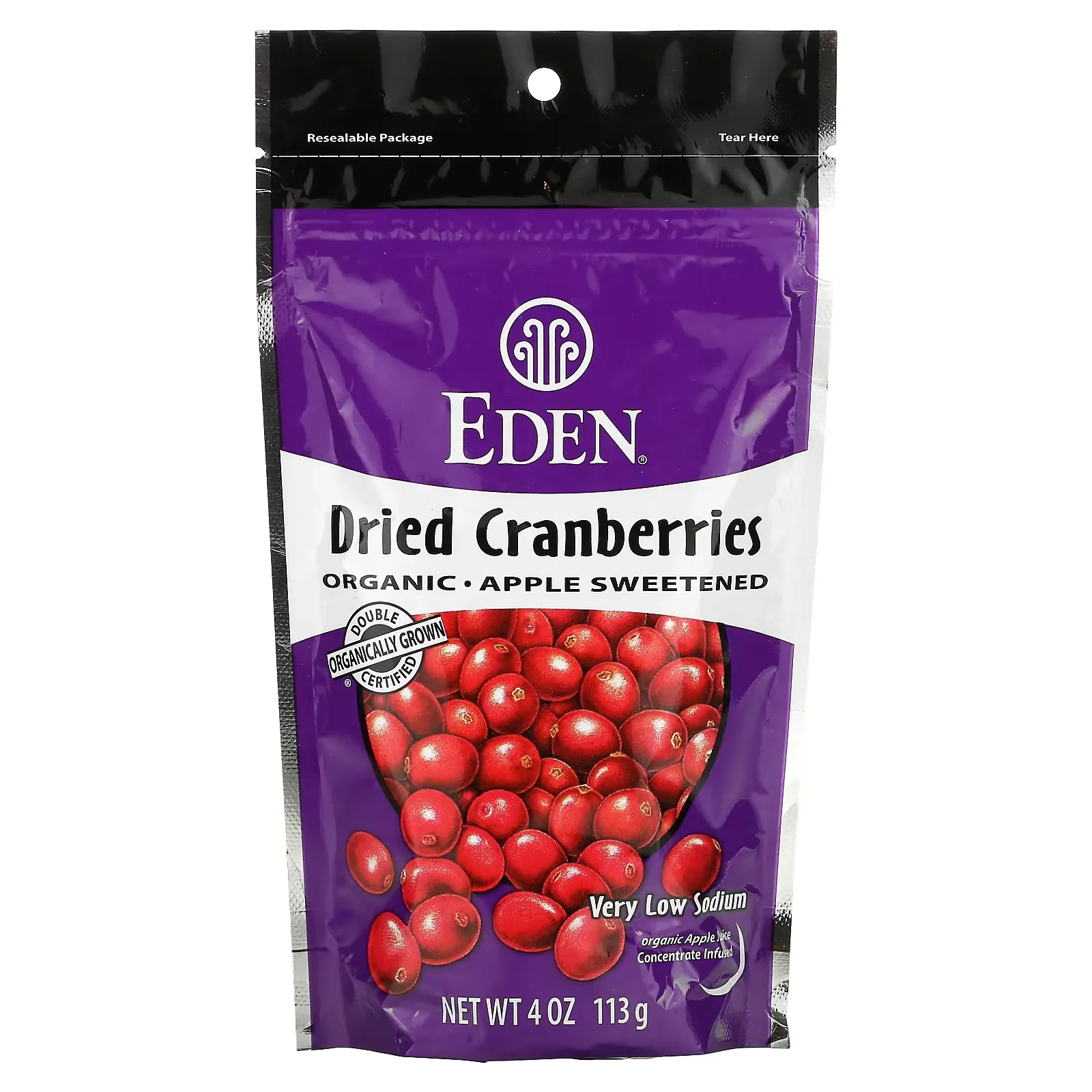 Organic Dried Cranberries, 4 oz (113 g)