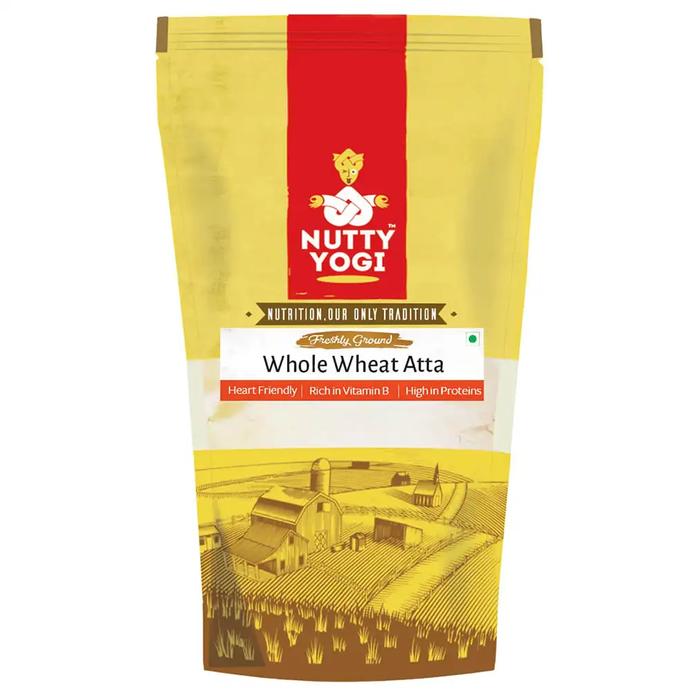 Nutty Yogi Whole Wheat Atta,  Unflavoured  500 g