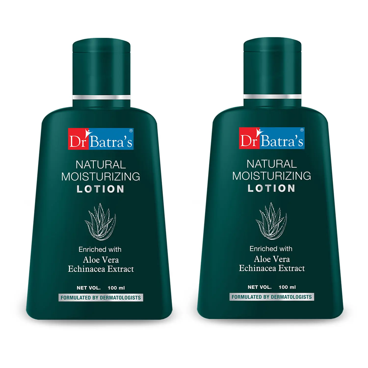 Dr Batra`s Natural Moisturising Lotion - 100 ml (Pack of 2 Men and Women)