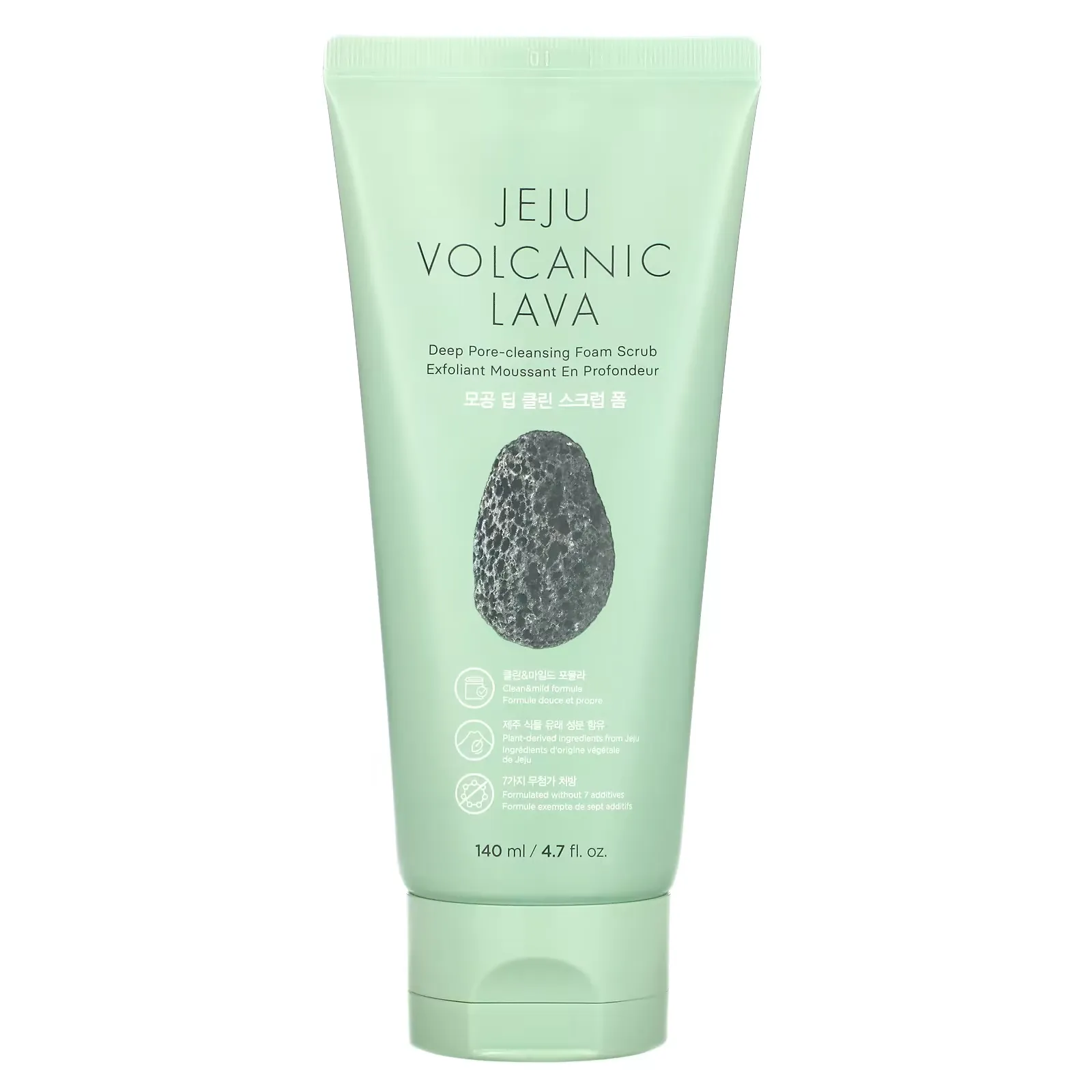 Jeju Volcanic Lava, Deep Pore-Cleansing Foam Scrub, 4.7 fl. oz (140 ml)