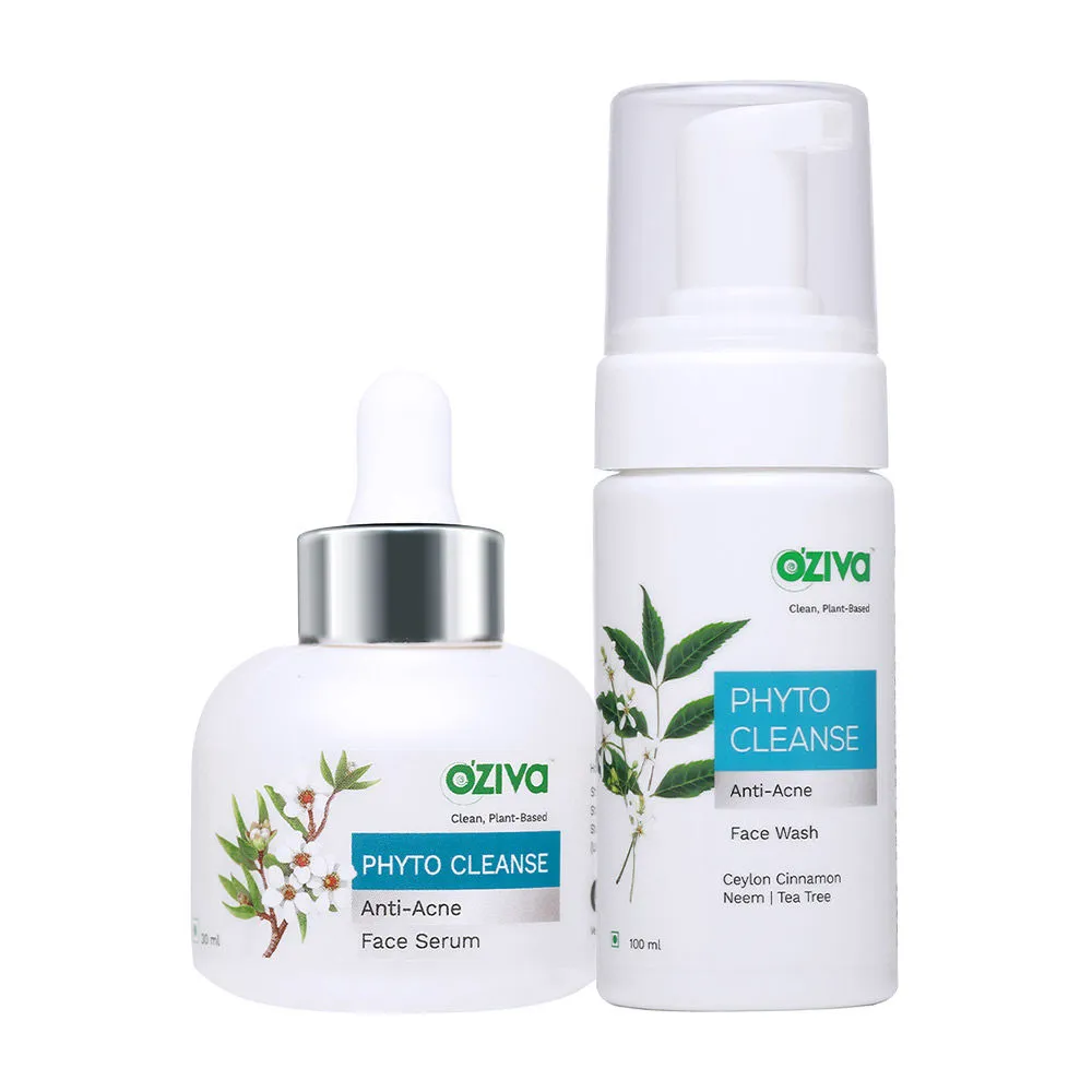 Oziva Anti-Acne Daily Regime ( Phyto Cleanse Anti-Acne Face Wash + Face Serum )