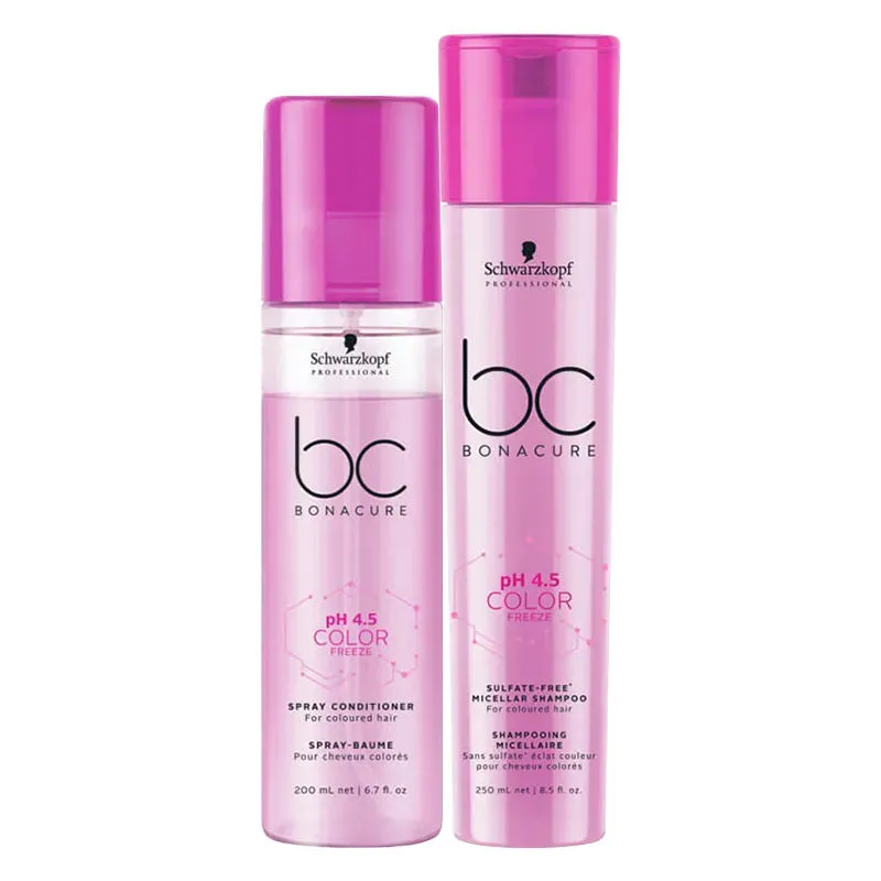 Schwarzkopf Professional Bonacure pH 4.5 Color Freeze Sulfate Free Micellar Shampoo + Conditioner