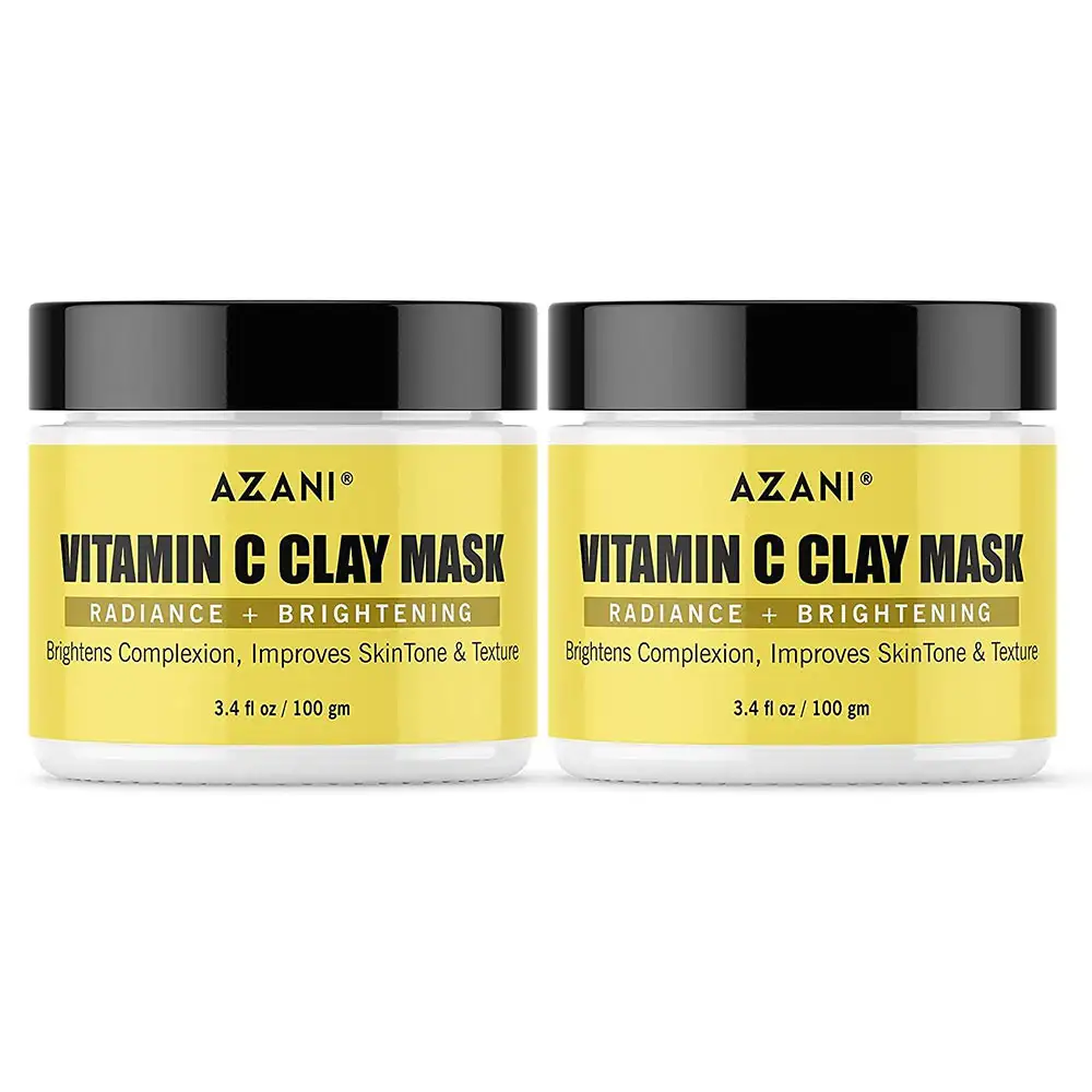 Azani Active Care Vitamin C Clay Mask,  100 g  Radiance + Brightening Pack of 2