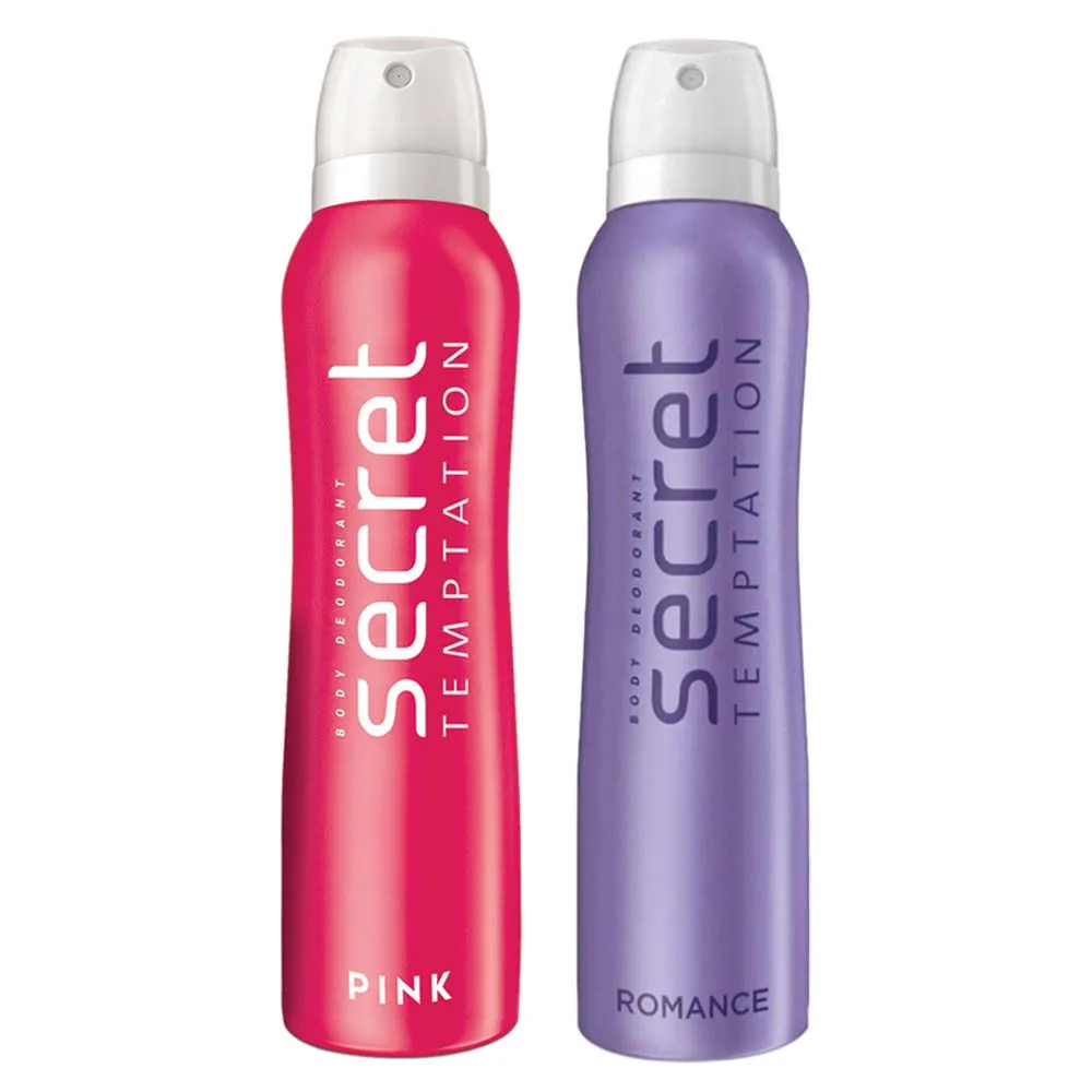 Secret Temptation Romance and Pink Body Deodorant Combo for Women - Pack of 2