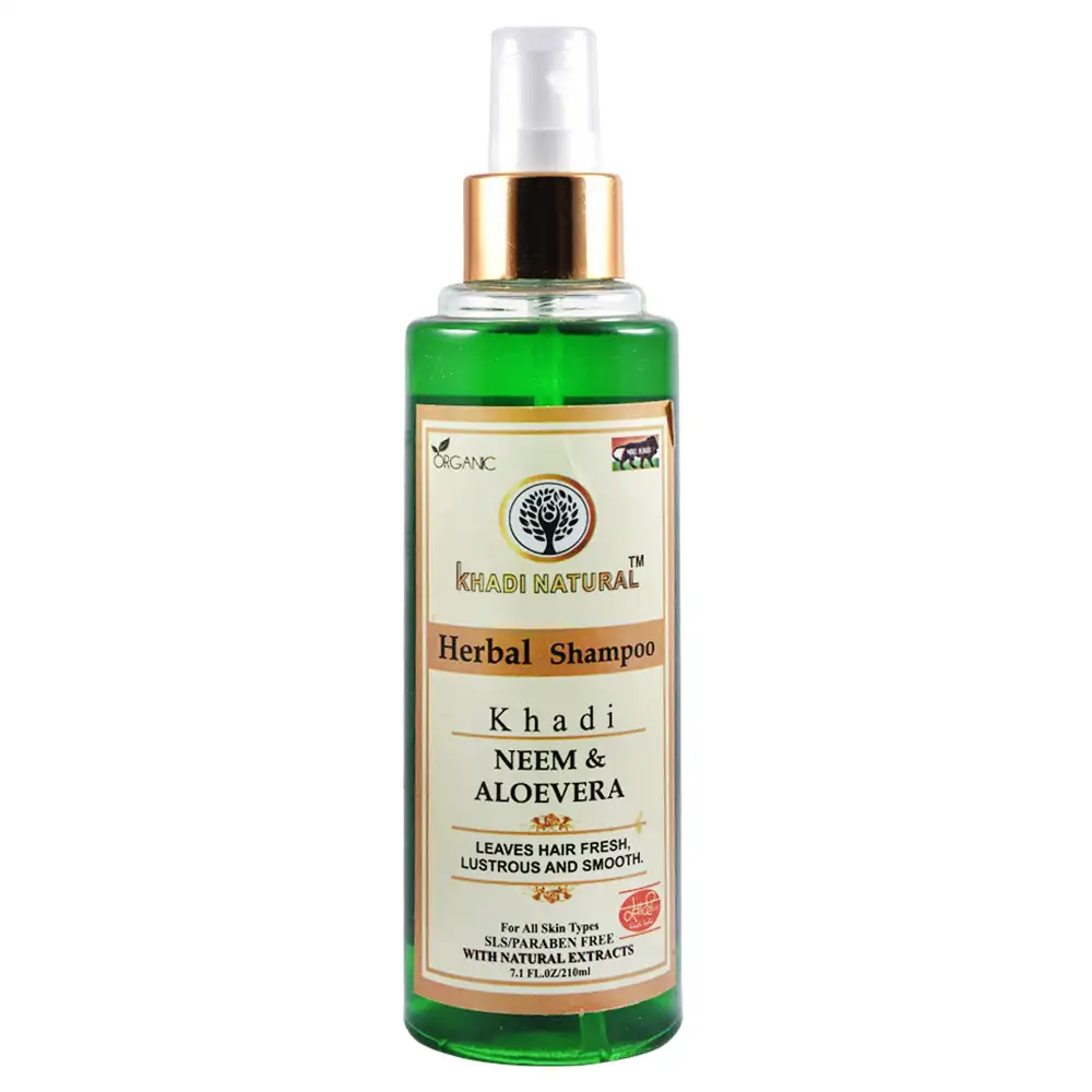 Khadi Natural Herbal Shampoo,  210 ml  Neem & Aloevera