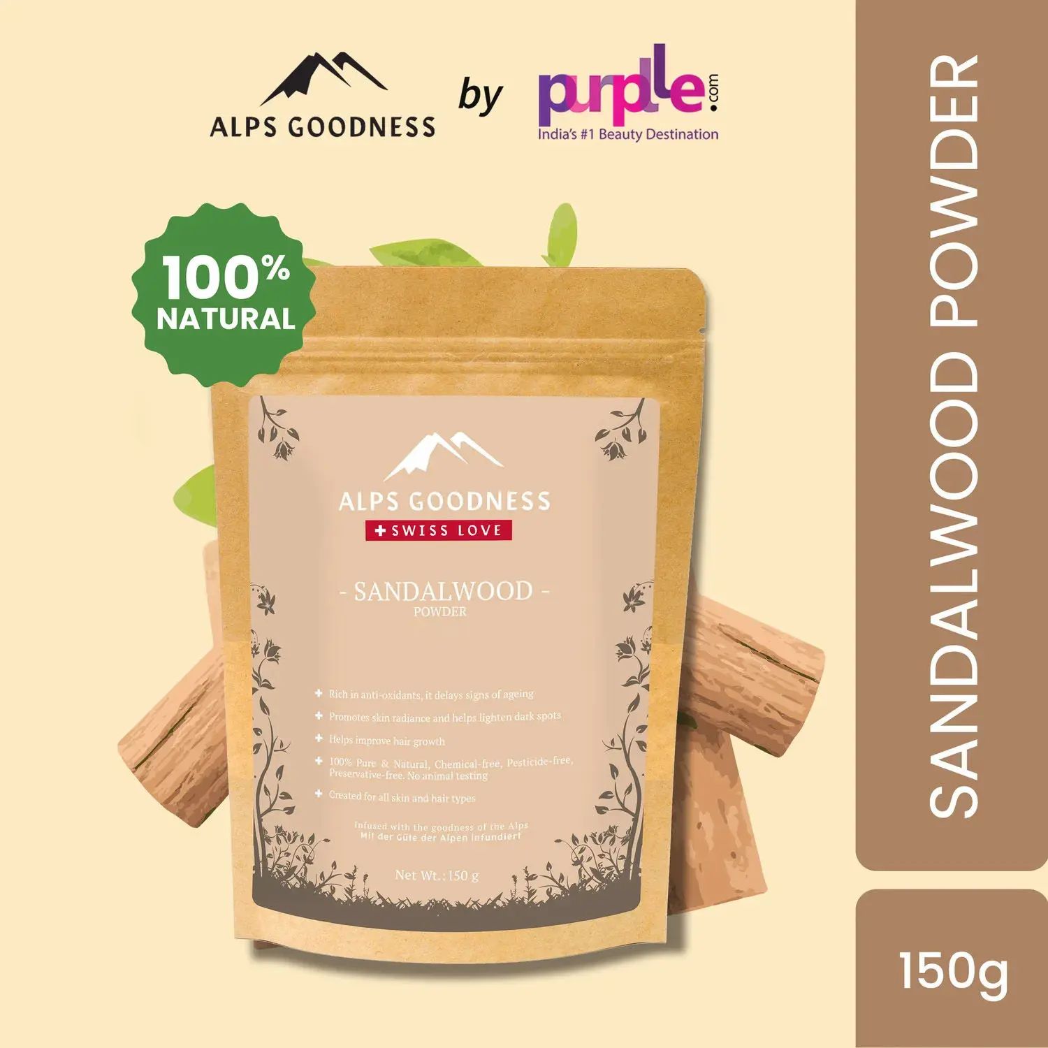 Alps Goodness Powder - Sandalwood (150 g)