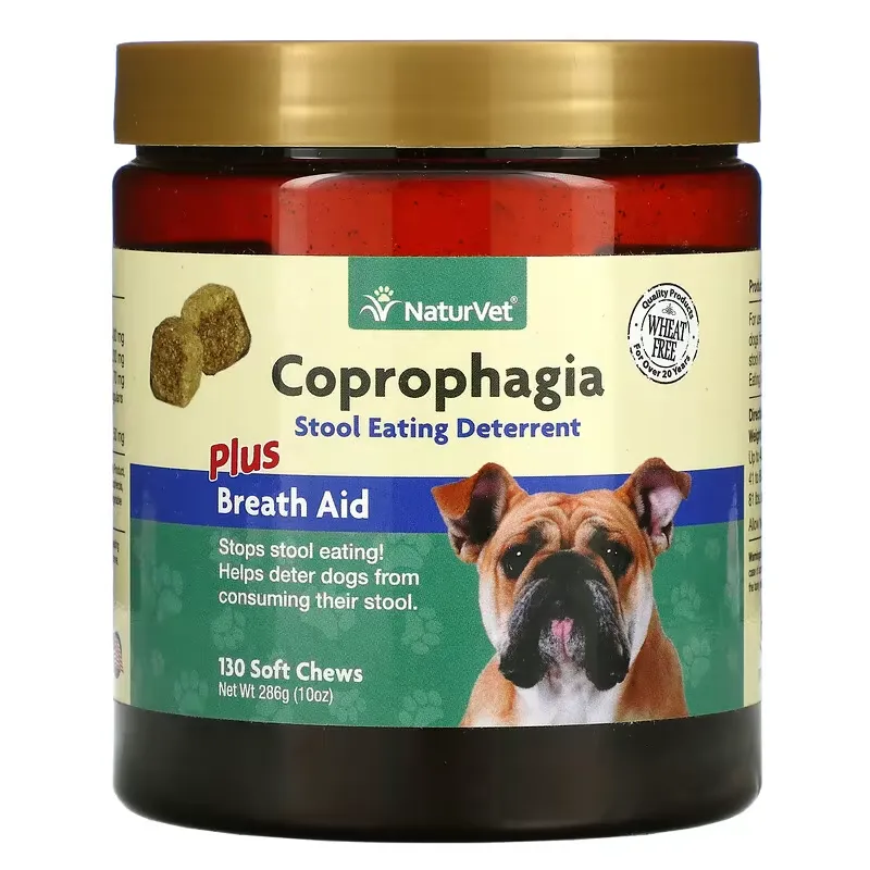 Coprophagia, Stool Eating Deterrent Plus Breath Aid, 130 Soft Chews, 10 oz (286 g)