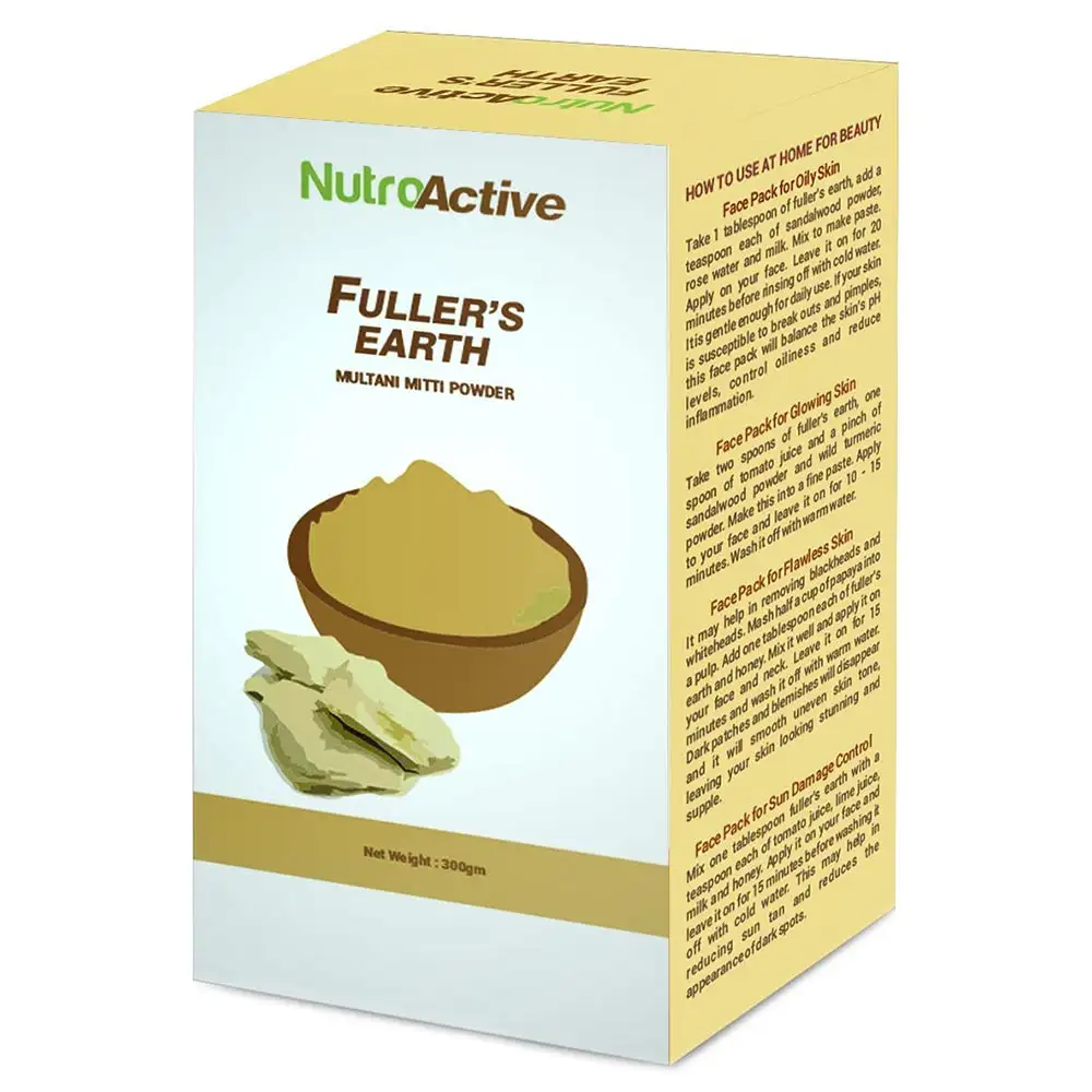 NutroActive Fuller's Earth Multani Mitti Powder,  300 g  for All Skin Types