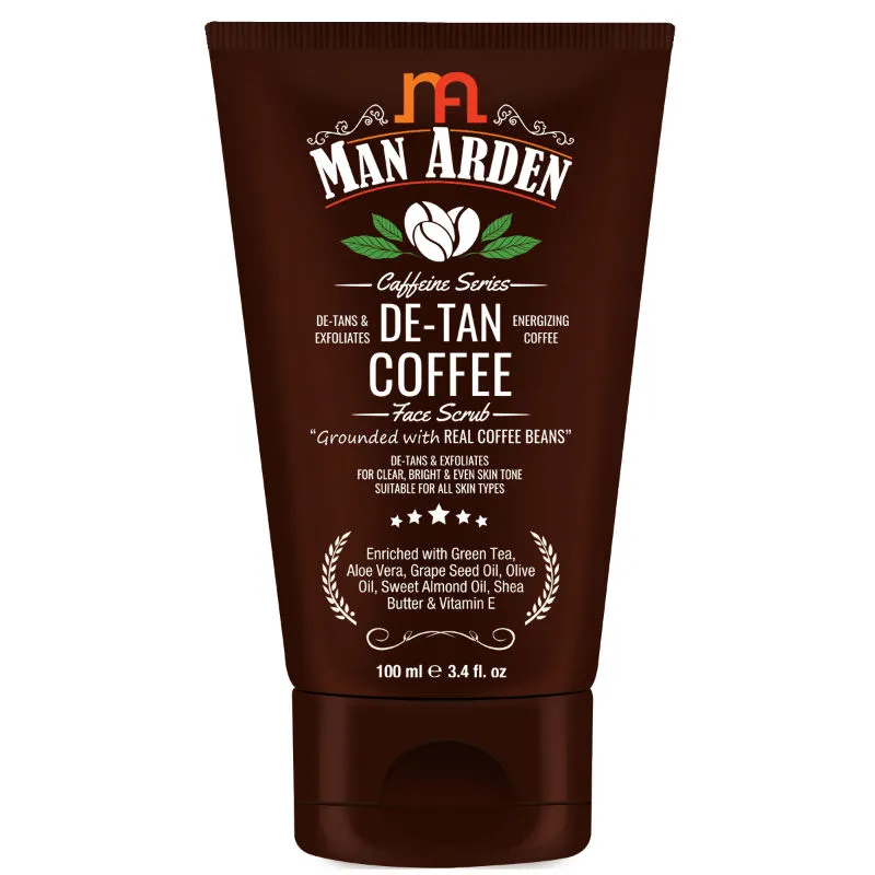 Man Arden Caffeine De Tan Coffee Face Scrub