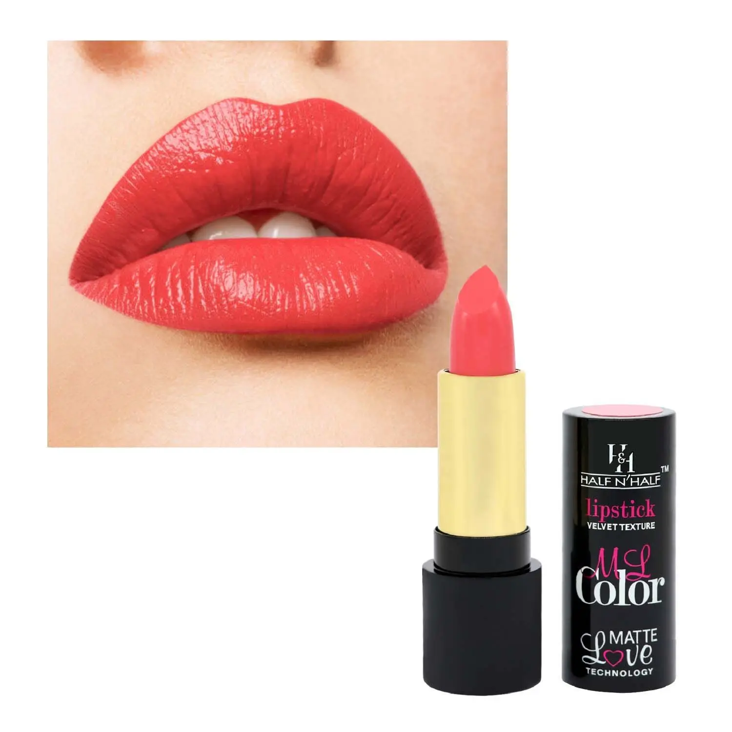 Half N Half Velvet Matte Texture Lipstick My Colour, Fusion-Pink (3.8gm)