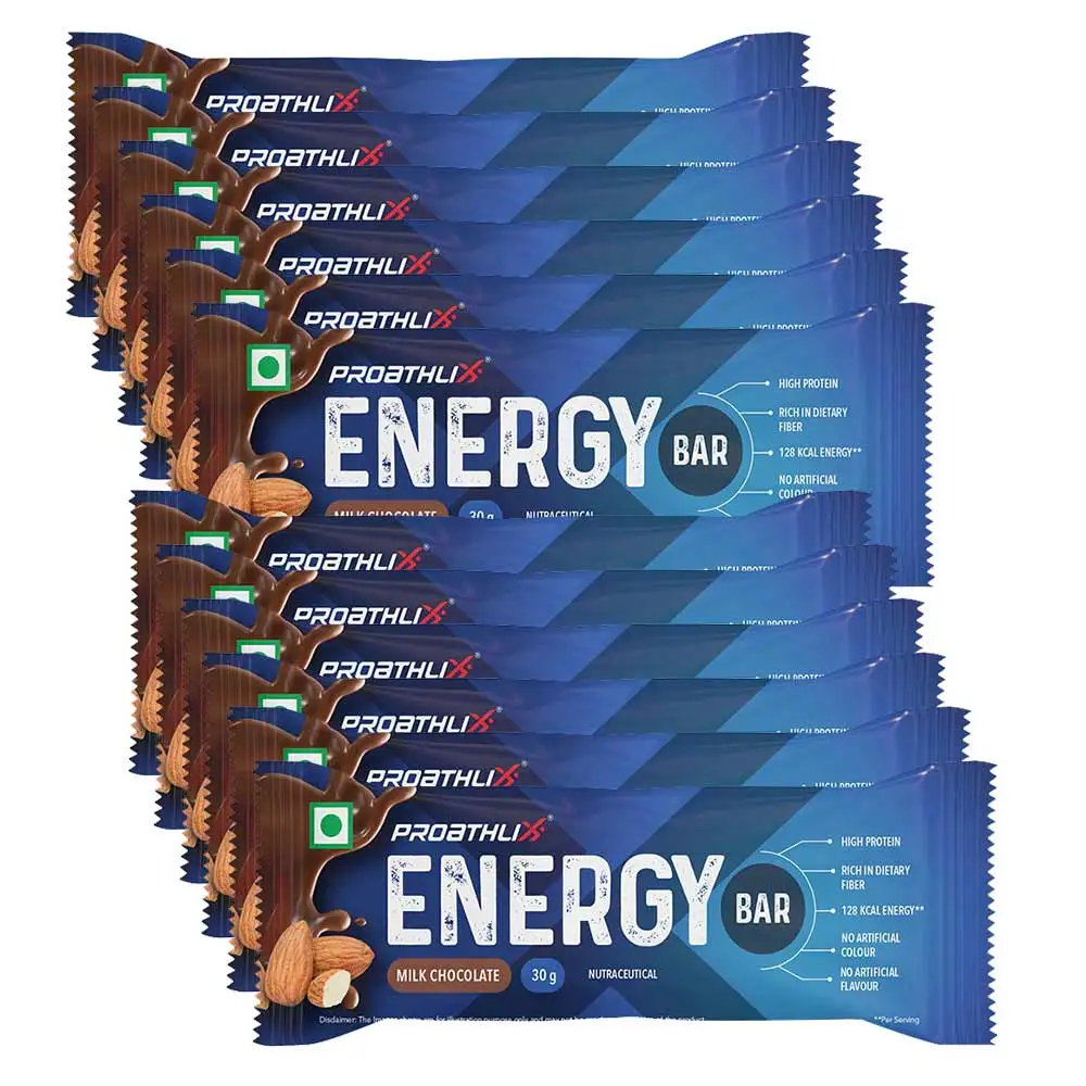 Proathlix Energy Bar,  12 bar(s)  Milk Chocolate