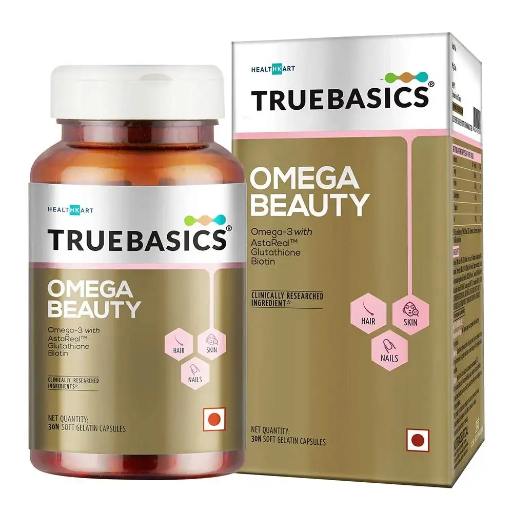 TrueBasics Omega Beauty for Hair Skin & Nails OP,  30 capsules  Unflavoured