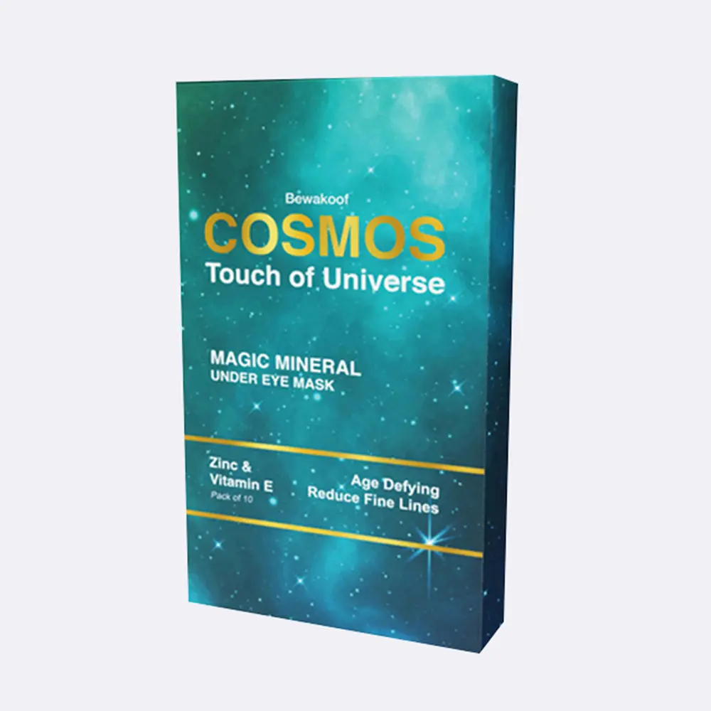 Cosmos by Bewakoof Anti-Aging Magic Mineral Under Eye Mask Powered By ZInc & Vitamin-E (Pack of 10) - Paraben & Sulphate Free