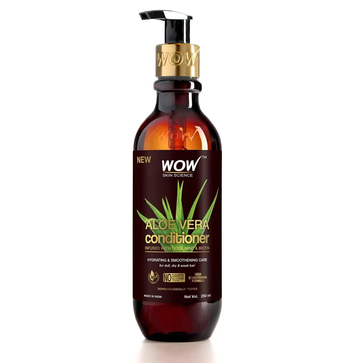 WOW SKIN Science Aloe Vera Conditioner for Hair Smoothening & Hydration - For Dull, Dry And Damaged Hair - 250ml