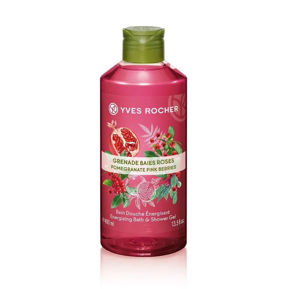 Yves Rocher Energizing Bath And Shower Gel - Pomegranate Pink Berries